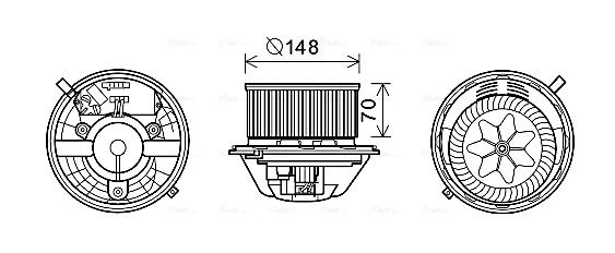 AVA QUALITY COOLING Вентилятор салона BW8462